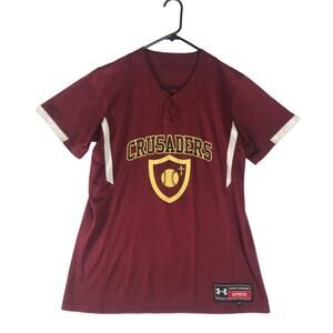 Under Armour Authentic Baseball Athletic Crusaders Women’s Jersey top 2 buttons